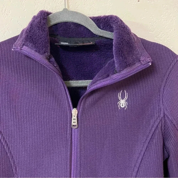 SPYDER Endure Full-zip Core Fleece Lined Sweater Jacket Purple Sz XS - Picture 3 of 7